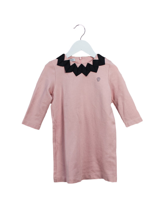 A Pink Long Sleeve Dresses from I Pinco Pallino in size 3T for girl. (Front View)