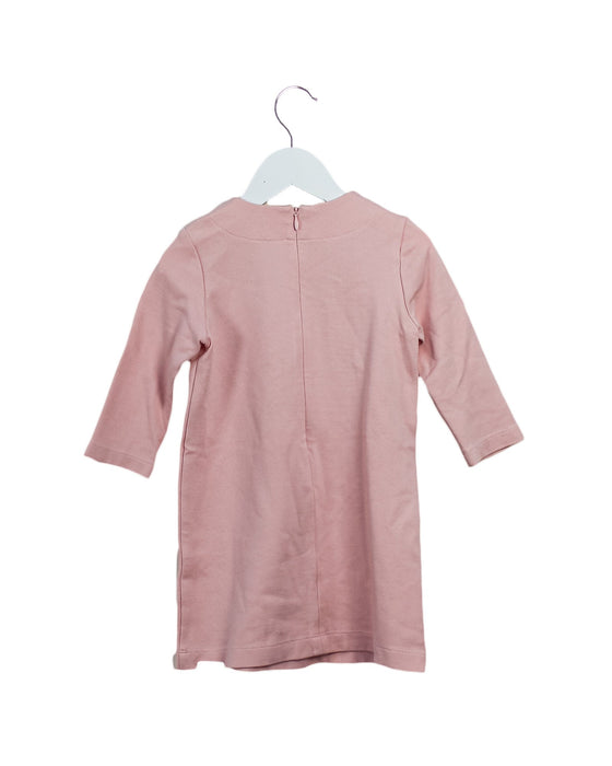 A Pink Long Sleeve Dresses from I Pinco Pallino in size 3T for girl. (Back View)