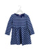 A Blue Long Sleeve Dresses from Miki House in size 2T for girl. (Front View)