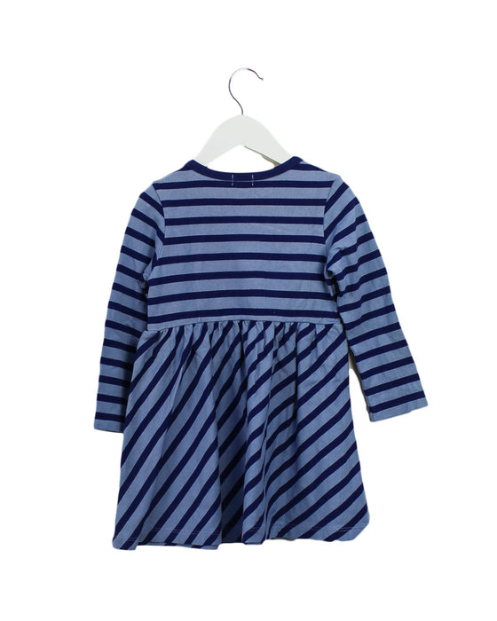 A Blue Long Sleeve Dresses from Miki House in size 2T for girl. (Back View)