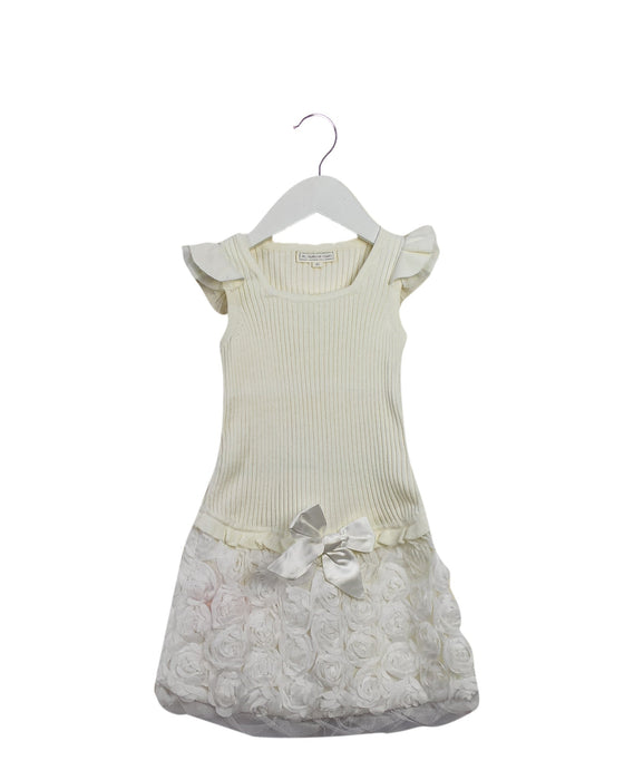 A Ivory Sleeveless Dresses from Nicholas & Bears in size 3T for girl. (Front View)