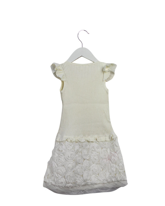 A Ivory Sleeveless Dresses from Nicholas & Bears in size 3T for girl. (Back View)
