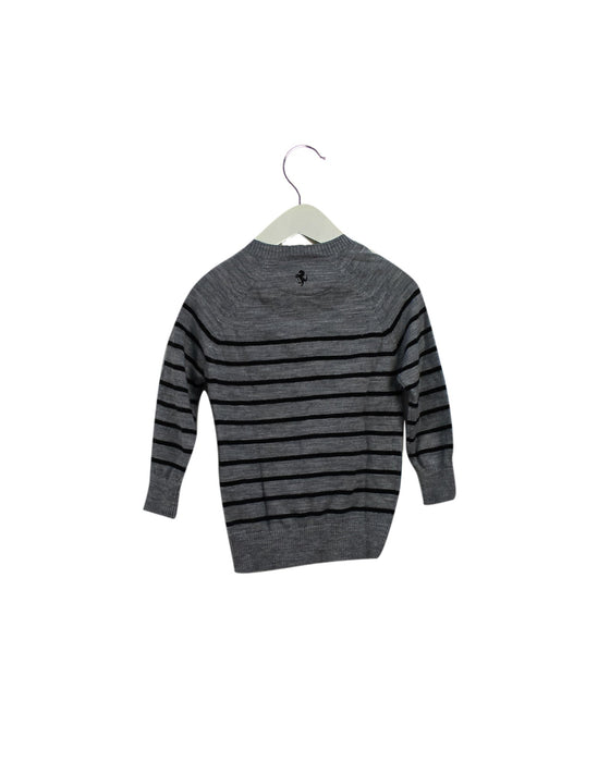 A Grey Knit Sweaters from Ferrari in size 2T for girl. (Back View)