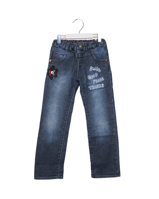 A Blue Jeans from Miki House in size 7Y for boy. (Front View)