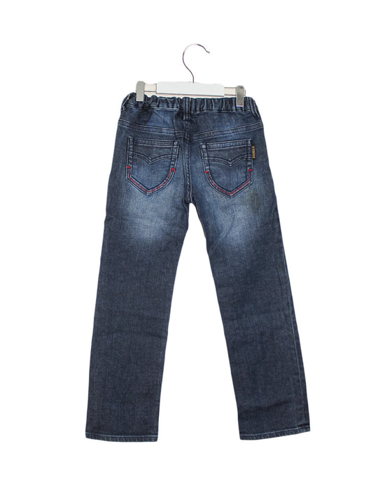 A Blue Jeans from Miki House in size 7Y for boy. (Back View)