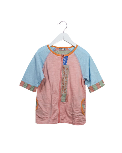 A Pink Short Sleeve Tops from Ragmart in size 4T for girl. (Front View)