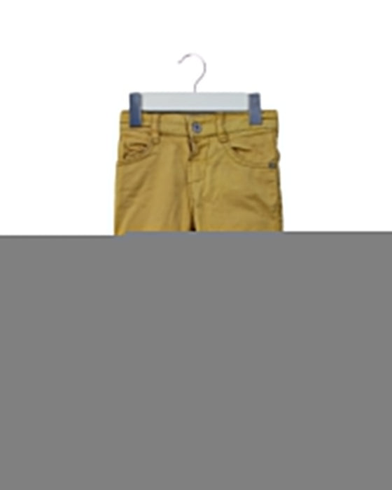 A Yellow Casual Pants from 3Pommes in size 6-12M for boy. (Front View)