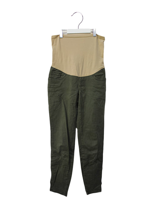 A Green Casual Pants from A Pea in the Pod in size XS for maternity. (Front View)