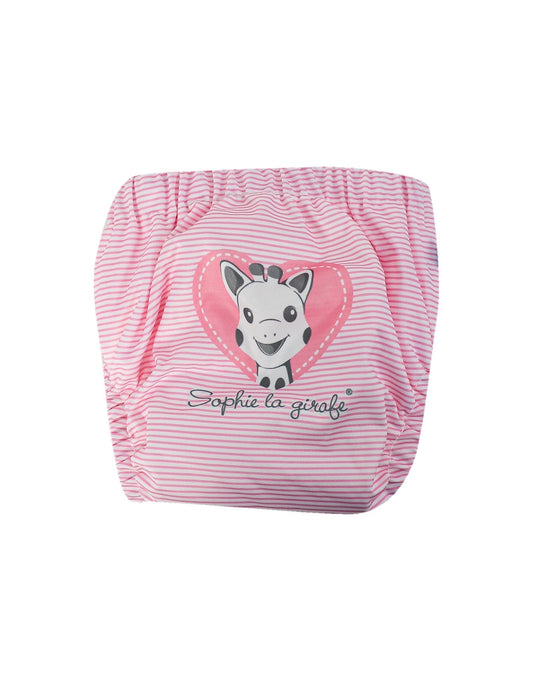 A Pink Cloth Diapers from Charlie Banana in size O/S for girl. (Back View)