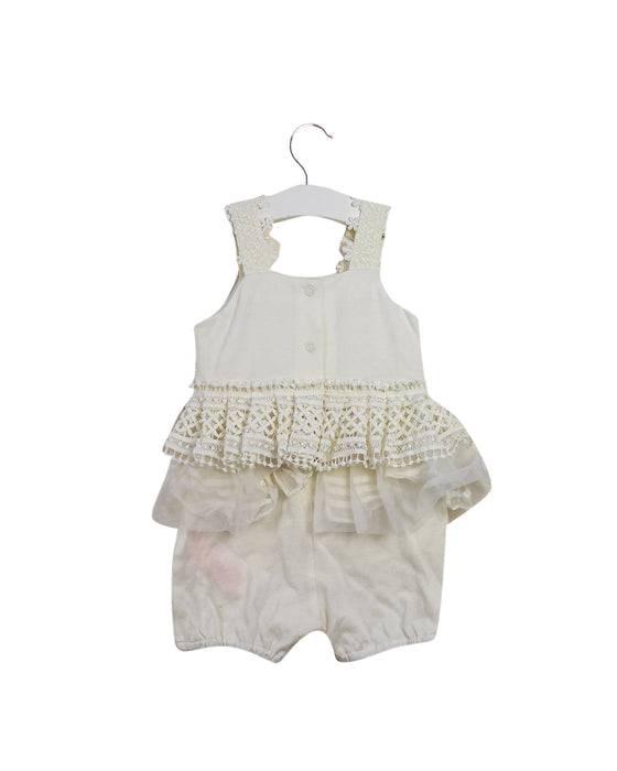 A Ivory Sleeveless Jumpsuits from Nicholas & Bears in size 6-12M for girl. (Back View)