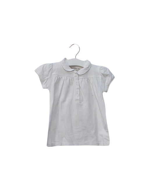 A White Short Sleeve Polos from Bout'Chou in size 18-24M for girl. (Front View)