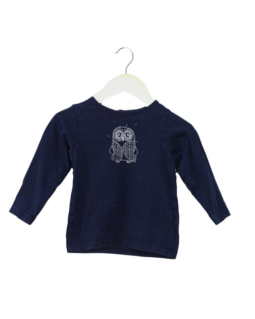 A Navy Long Sleeve Tops from Cadet Rousselle in size 6-12M for girl. (Front View)