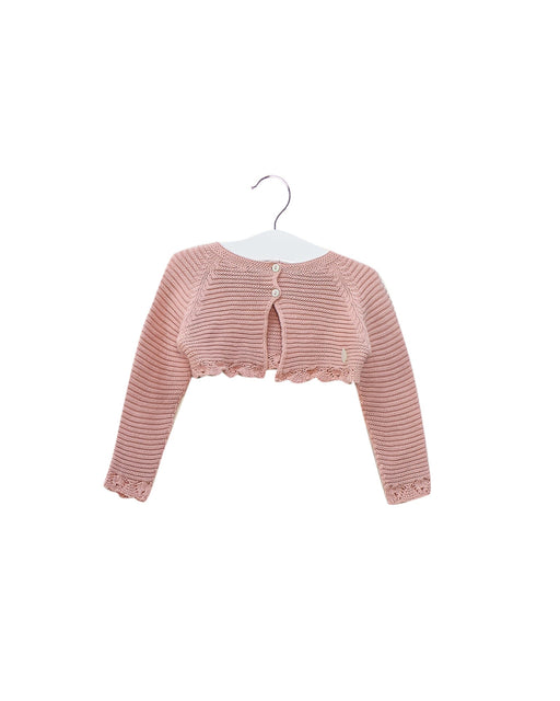 A Pink Cardigans from Pili Carrera in size 6-12M for girl. (Front View)