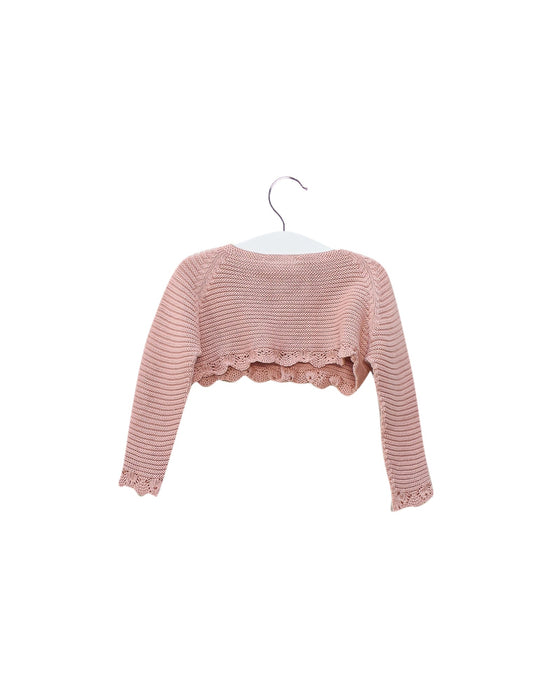 A Pink Cardigans from Pili Carrera in size 6-12M for girl. (Back View)