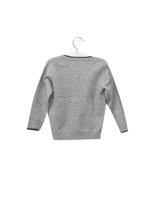 A Grey Cardigans from Il Gufo in size 12-18M for boy. (Back View)