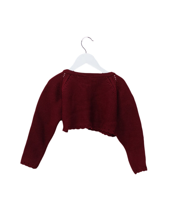 A Red Cardigans from Dona Carmen in size 4T for girl. (Back View)