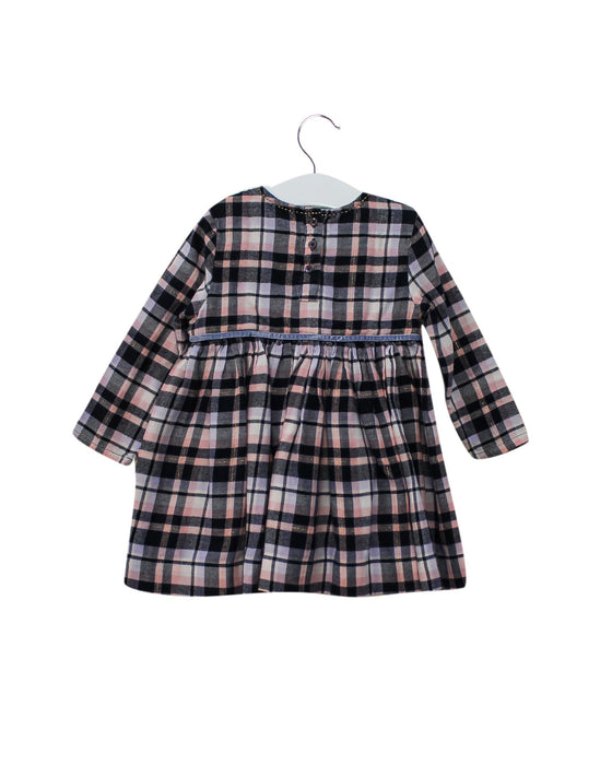 A Pink Long Sleeve Dresses from Velveteen in size 12-18M for girl. (Back View)