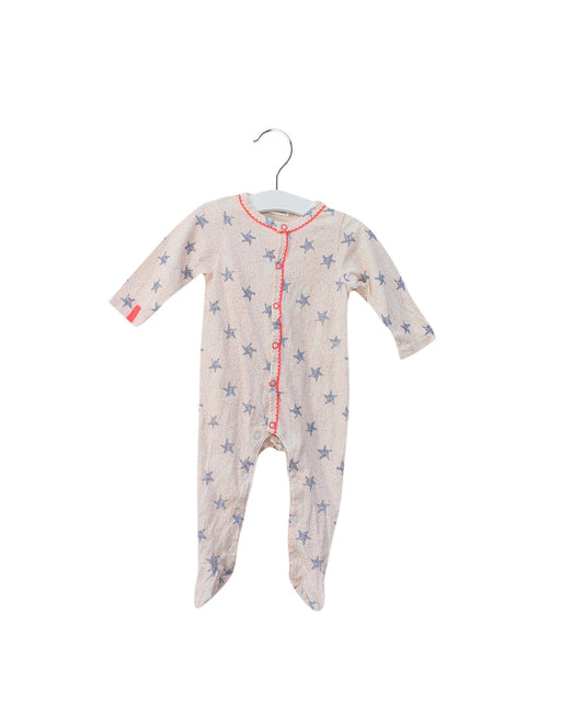 A Pink Onesies from Noukie's in size 3-6M for girl. (Front View)