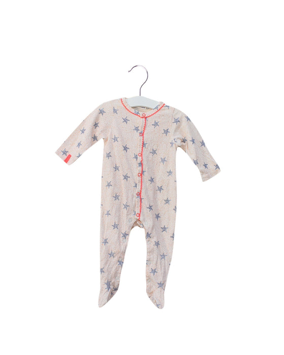 A Pink Onesies from Noukie's in size 3-6M for girl. (Front View)