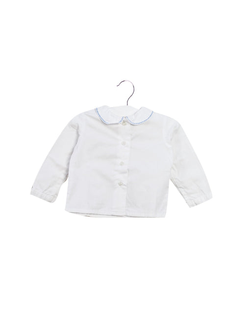 A White Shirts from Acanthe in size 0-3M for girl. (Front View)