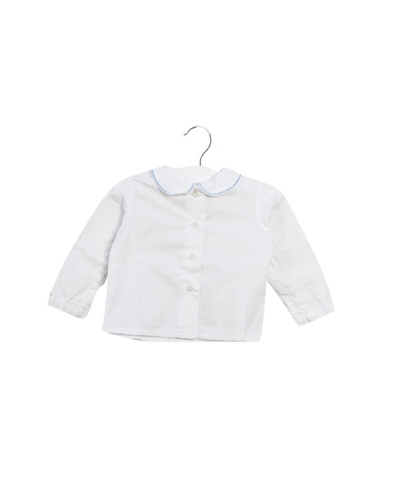 A White Shirts from Acanthe in size 0-3M for girl. (Front View)