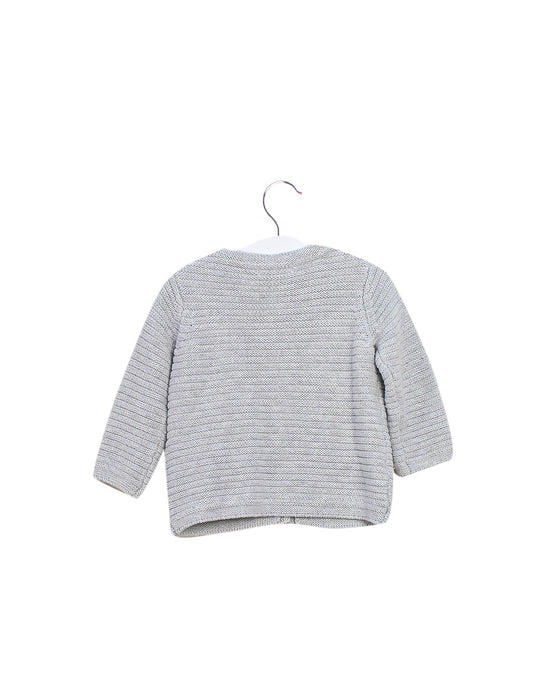 A Grey Cardigans from DPAM in size 6-12M for girl. (Back View)