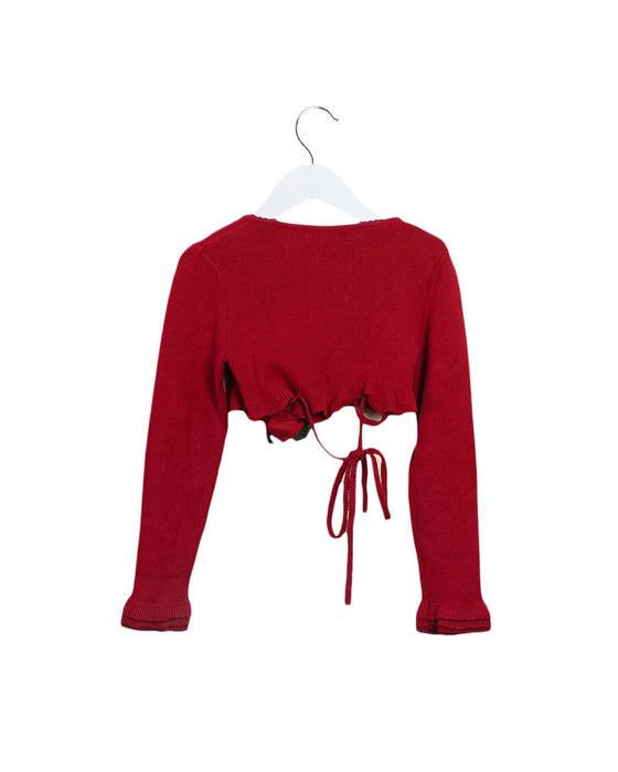 A Red Knit Sweaters from Kingkow in size 8Y for girl. (Back View)