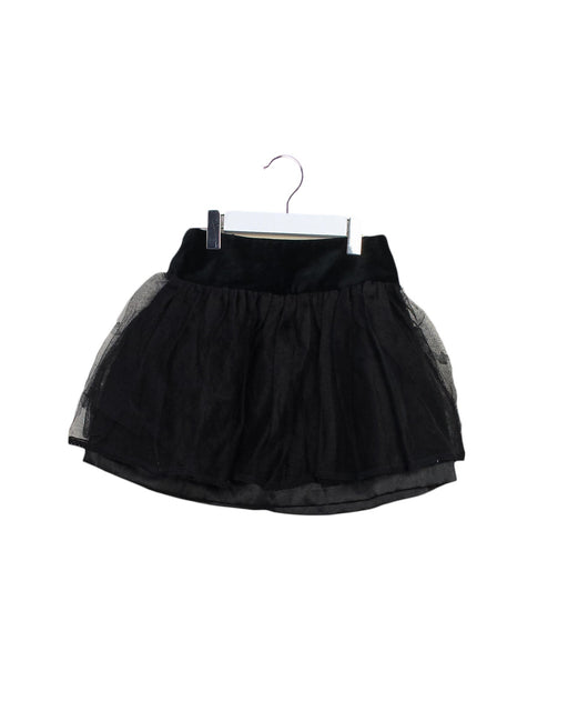 A Black Mid Skirts from Kingkow in size 6T for girl. (Front View)