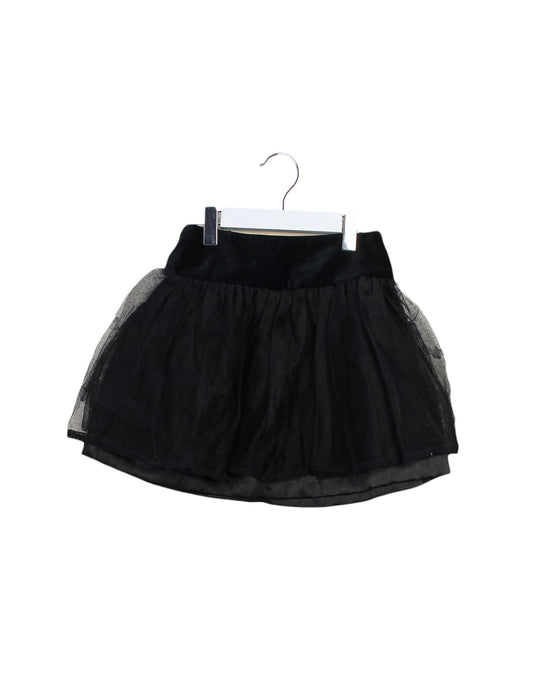 A Black Mid Skirts from Kingkow in size 6T for girl. (Front View)
