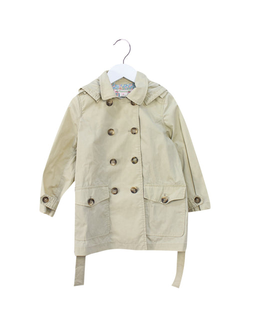 A Beige Coats from Bonpoint in size 4T for girl. (Front View)
