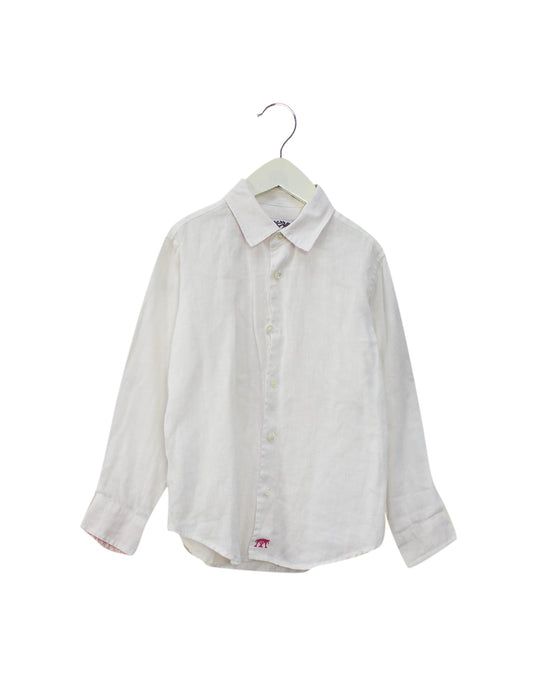 A White Shirts from Pink House Mustique in size 6T for boy. (Front View)