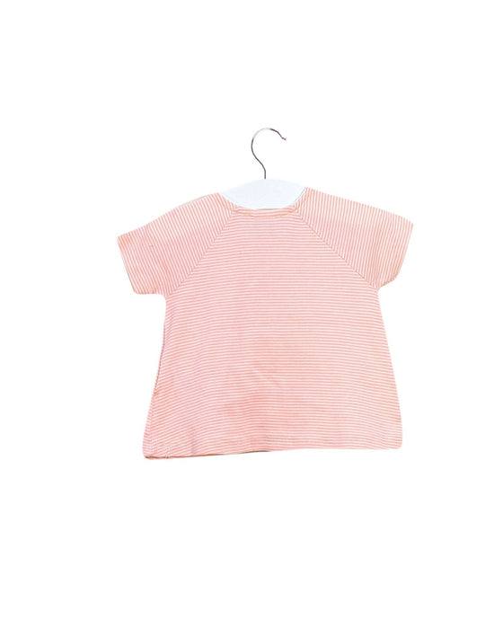 A White Short Sleeve T Shirts from Petit Bateau in size 3-6M for girl. (Back View)