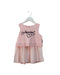 A Pink Sleeveless Tops from Armani in size 5T for girl. (Front View)