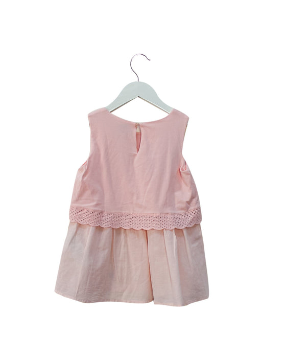 A Pink Sleeveless Tops from Armani in size 5T for girl. (Back View)