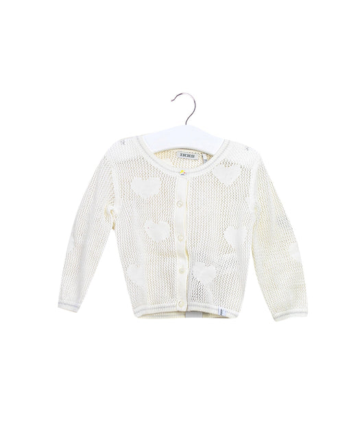 A Ivory Cardigans from IKKS in size 6-12M for girl. (Front View)