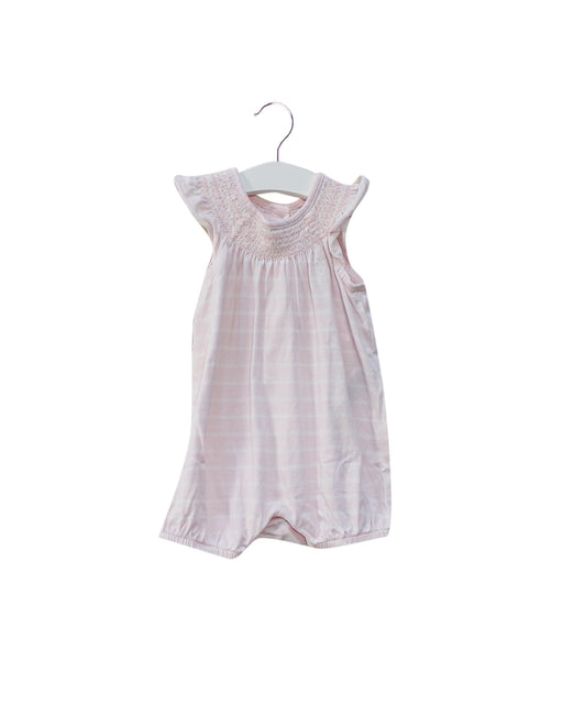 A Pink Short Sleeve Rompers from Ralph Lauren in size 0-3M for girl. (Front View)
