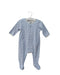 A Blue Onesies from Petit Bateau in size 3-6M for girl. (Front View)