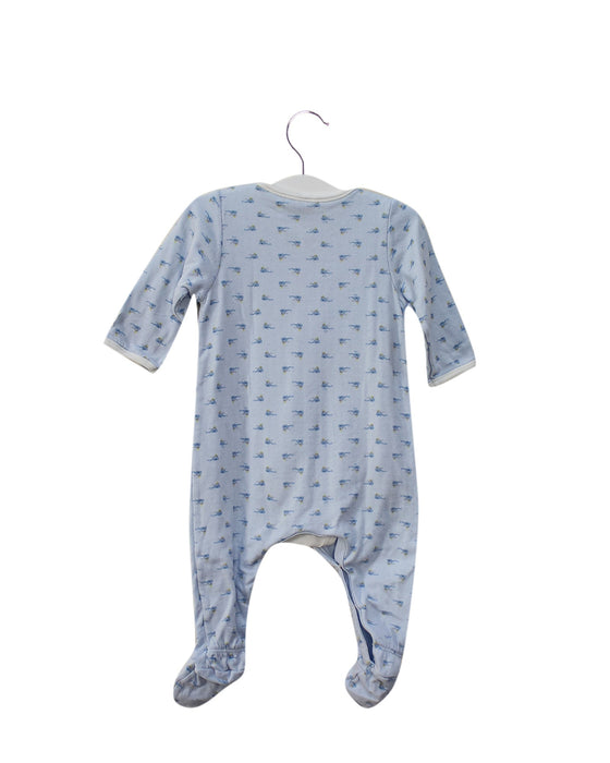 A Blue Onesies from Petit Bateau in size 3-6M for girl. (Back View)