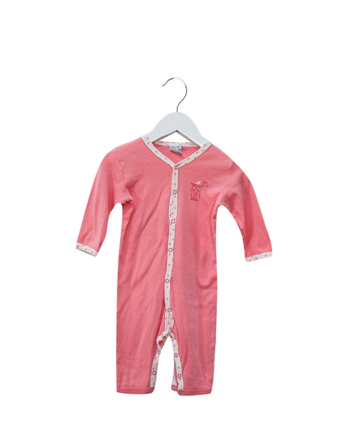 A Pink Long Sleeve Jumpsuits from Petit Bateau in size 3-6M for girl. (Front View)