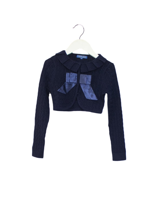 A Navy Cardigans from Nicholas & Bears in size 6T for girl. (Front View)