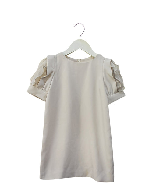 A Ivory Short Sleeve Dresses from Snidel Girl in size 2T for girl. (Front View)
