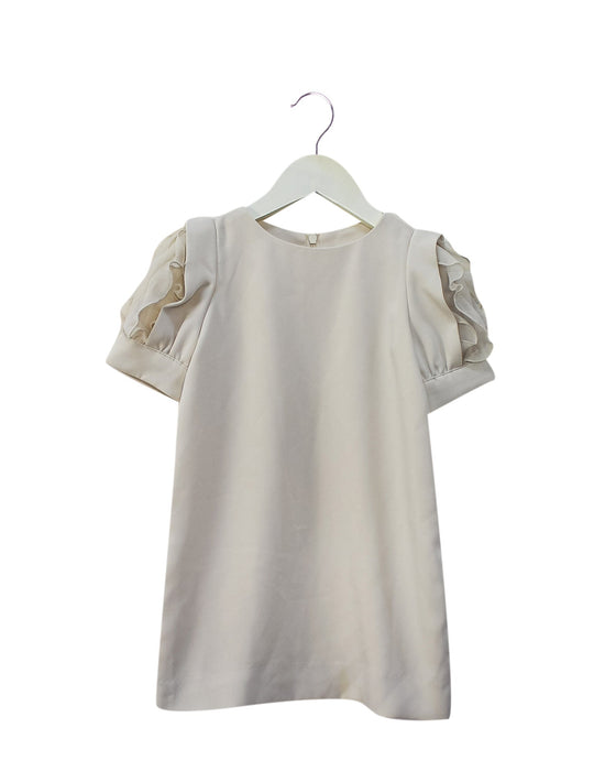 A Ivory Short Sleeve Dresses from Snidel Girl in size 2T for girl. (Front View)