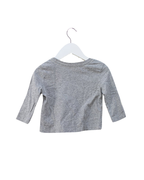 A Grey Long Sleeve Tops from Roots in size 3-6M for neutral. (Back View)