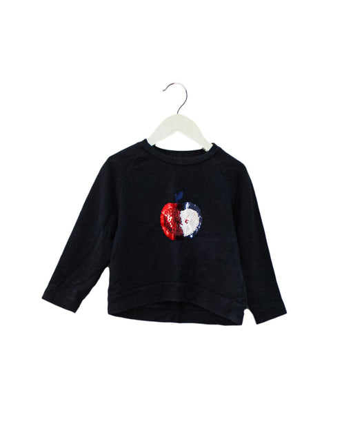A Navy Crewneck Sweatshirts from Jacadi in size 4T for girl. (Front View)