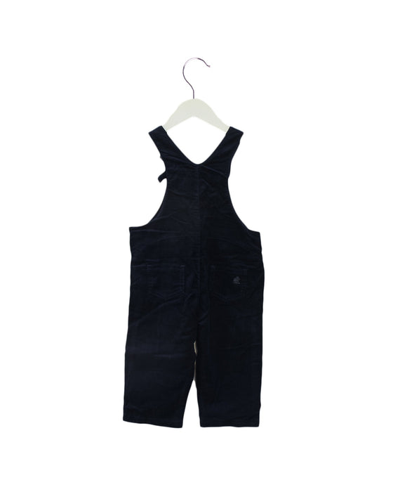 A Navy Long Overalls from babycottons. in size 6-12M for boy. (Back View)