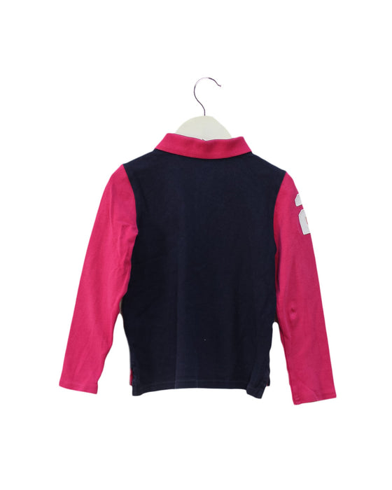 A Navy Long Sleeve Polos from Ralph Lauren in size 4T for girl. (Back View)