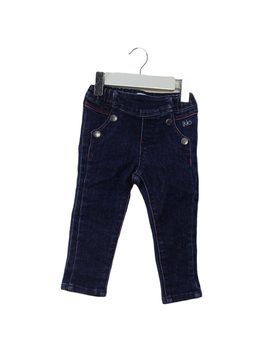 A Blue Jeans from IKKS in size 6-12M for girl. (Front View)