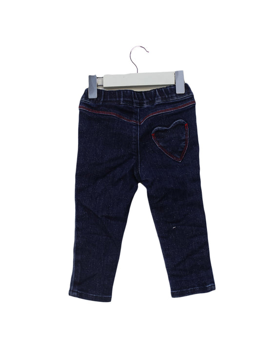 A Blue Jeans from IKKS in size 6-12M for girl. (Back View)