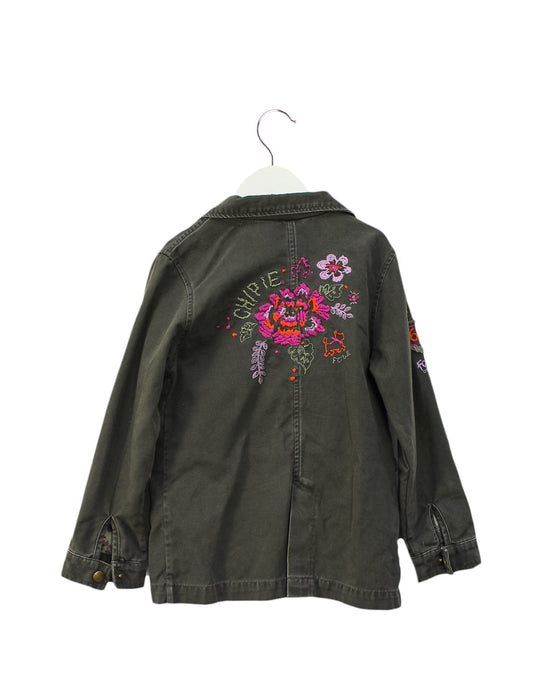 A Green Lightweight Jackets from Chipie in size 8Y for girl. (Back View)