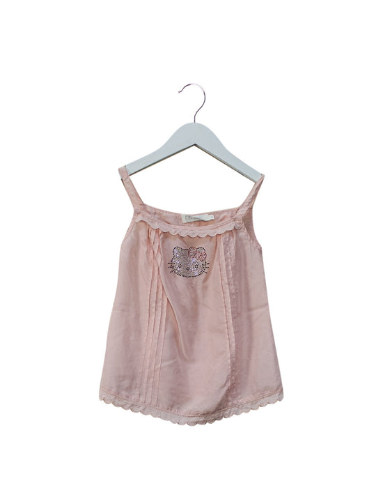 A Pink Sleeveless Tops from Victoria Couture in size 6T for girl. (Front View)